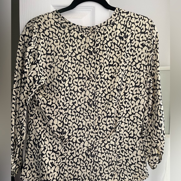 J Crew Silk Leopard Blouse - Picture 3 of 5